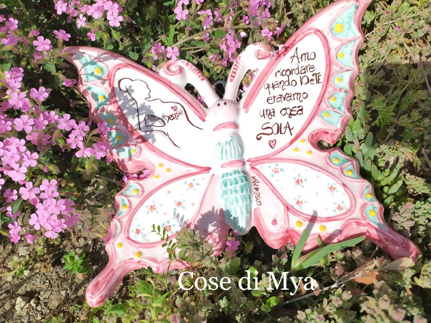 Farfalla in Ceramica Personalizzata con Dedica - Un Regalo dal Cuore di una Mamma