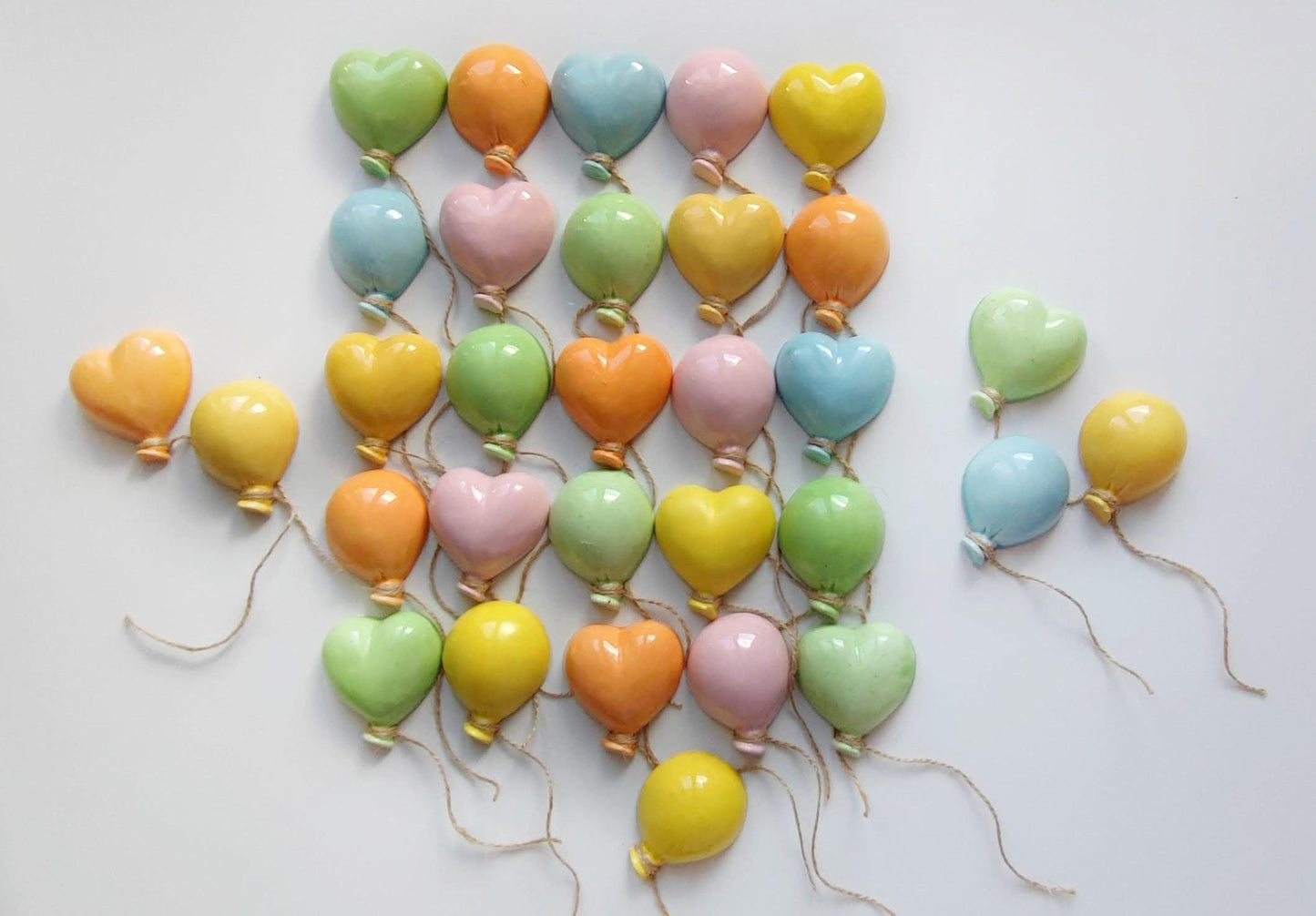 Calamite Artigianali a Forma di Palloncino in Ceramica – Perfette come bomboniere, segnaposto ed eleganti decorazioni!