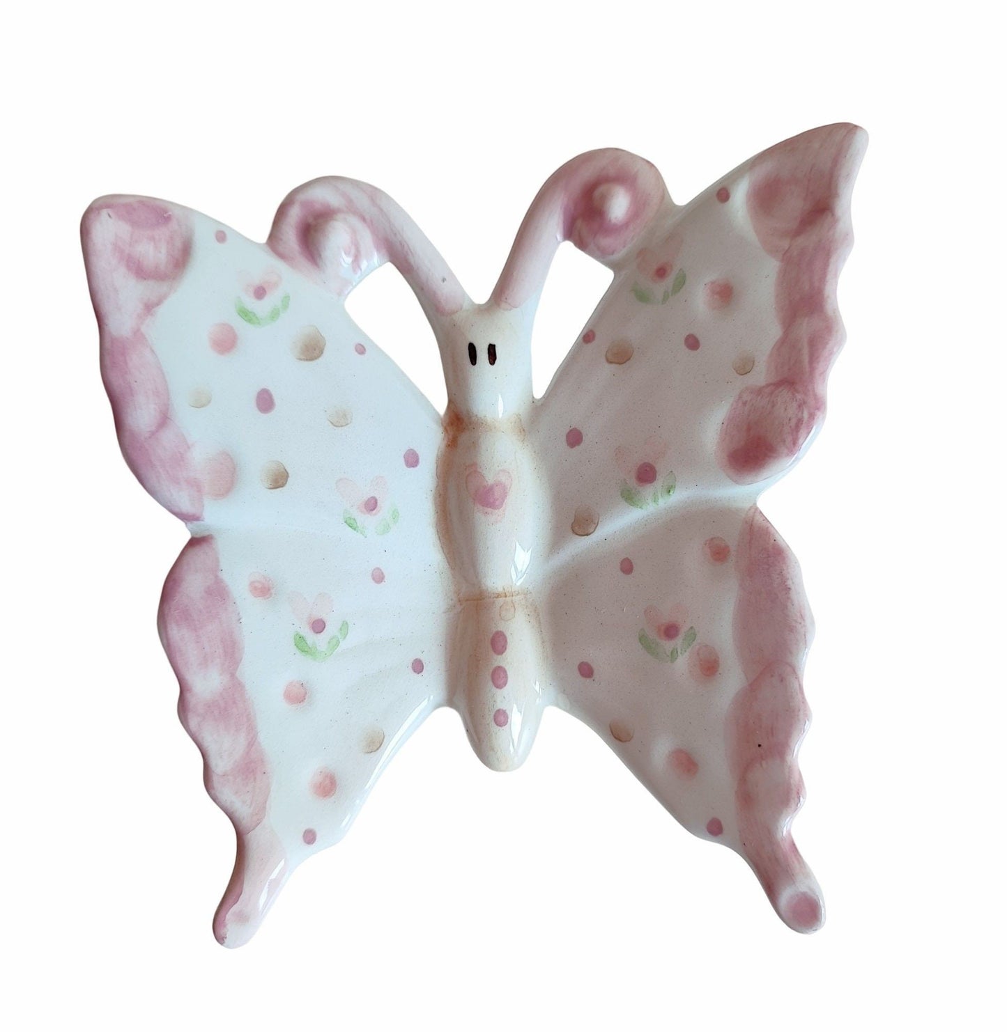Set di 4 Farfalle in Ceramica Fatto a Mano – Decorazione da Parete o Giardino